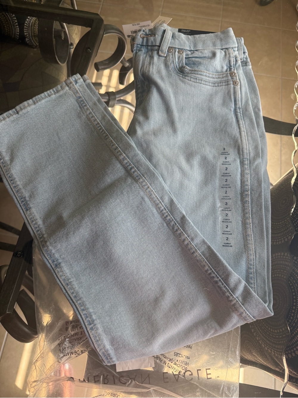 American Eagle Outfitters Light Blue Straight Jeans